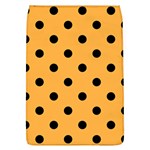 Polka Dots - Black on Pastel Orange Removable Flap Cover (L)
