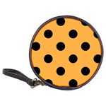 Polka Dots - Black on Pastel Orange Classic 20-CD Wallet