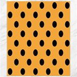 Polka Dots - Black on Pastel Orange Canvas 8  x 10 