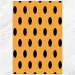 Polka Dots - Black on Pastel Orange Canvas 12  x 18 