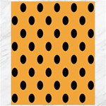 Polka Dots - Black on Pastel Orange Canvas 16  x 20 