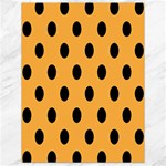 Polka Dots - Black on Pastel Orange Canvas 18  x 24 