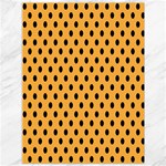 Polka Dots - Black on Pastel Orange Canvas 36  x 48 