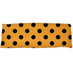 Polka Dots - Black on Pastel Orange Body Pillow Case (Dakimakura) (One Side)