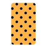 Polka Dots - Black on Pastel Orange Memory Card Reader (Rectangular)