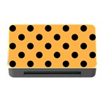 Polka Dots - Black on Pastel Orange Memory Card Reader with CF