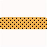 Polka Dots - Black on Pastel Orange Medium Bar Mat