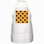 Polka Dots - Black on Pastel Orange BBQ Apron