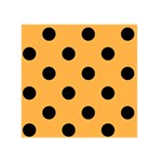 Polka Dots - Black on Pastel Orange Greeting Card 5  x 7 