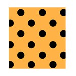 Polka Dots - Black on Pastel Orange Greeting Card 4.5  x 6 