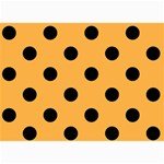 Polka Dots - Black on Pastel Orange 5  x 7  Photo Cards