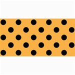 Polka Dots - Black on Pastel Orange 4  x 8  Photo Cards
