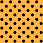 Polka Dots - Black on Pastel Orange ScrapBook Page 12  x 12 