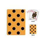 Polka Dots - Black on Pastel Orange Playing Cards (Mini)