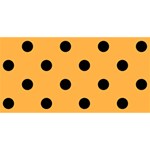 Polka Dots - Black on Pastel Orange YOU ARE INVITED 3D Greeting Card (8x4)
