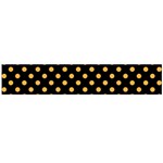 Polka Dots - Pastel Orange on Black Flano Scarf (Large)