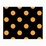 Polka Dots - Pastel Orange on Black Small Glasses Cloth