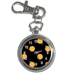 Polka Dots - Pastel Orange on Black Key Chain Watch