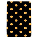 Polka Dots - Pastel Orange on Black Removable Flap Cover (S)