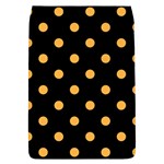 Polka Dots - Pastel Orange on Black Removable Flap Cover (L)