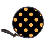 Polka Dots - Pastel Orange on Black Classic 20-CD Wallet