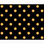 Polka Dots - Pastel Orange on Black Collage 8  x 10 