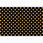 Polka Dots - Pastel Orange on Black Collage 12  x 18 