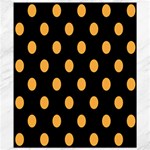 Polka Dots - Pastel Orange on Black Canvas 8  x 10 