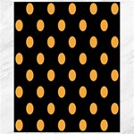 Polka Dots - Pastel Orange on Black Canvas 11  x 14 