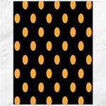 Polka Dots - Pastel Orange on Black Canvas 12  x 16 