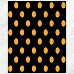 Polka Dots - Pastel Orange on Black Canvas 16  x 20 