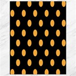 Polka Dots - Pastel Orange on Black Canvas 18  x 24 