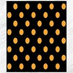 Polka Dots - Pastel Orange on Black Canvas 20  x 24 