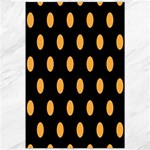 Polka Dots - Pastel Orange on Black Canvas 20  x 30 