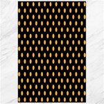 Polka Dots - Pastel Orange on Black Canvas 24  x 36 