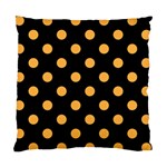 Polka Dots - Pastel Orange on Black Standard Cushion Case (One Side)