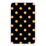 Polka Dots - Pastel Orange on Black Memory Card Reader (Rectangular)