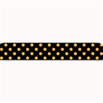 Polka Dots - Pastel Orange on Black Small Bar Mat
