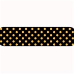 Polka Dots - Pastel Orange on Black Medium Bar Mat