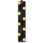 Polka Dots - Pastel Orange on Black Large Book Mark