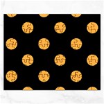 Polka Dots - Pastel Orange on Black Jigsaw Puzzle (Rectangular)