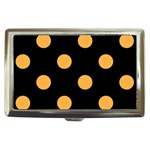 Polka Dots - Pastel Orange on Black Cigarette Money Case