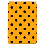 Polka Dots - Black on Dark Tangerine Orange Removable Flap Cover (L)