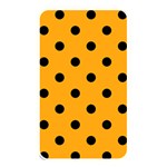 Polka Dots - Black on Dark Tangerine Orange Memory Card Reader (Rectangular)