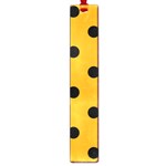 Polka Dots - Black on Dark Tangerine Orange Large Book Mark