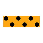 Polka Dots - Black on Dark Tangerine Orange Sticker (Bumper)