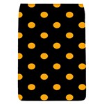 Polka Dots - Dark Tangerine Orange on Black Removable Flap Cover (S)