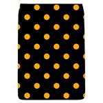 Polka Dots - Dark Tangerine Orange on Black Removable Flap Cover (L)