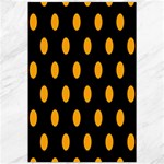 Polka Dots - Dark Tangerine Orange on Black Canvas 20  x 30 