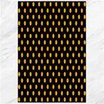 Polka Dots - Dark Tangerine Orange on Black Canvas 24  x 36 